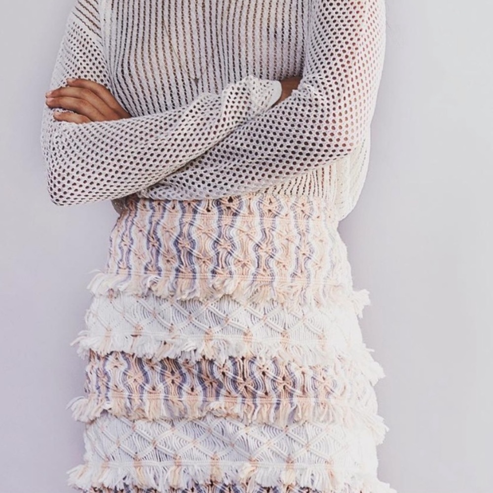 $550 NWT Tabula Rasa Crochet Skirt XS
